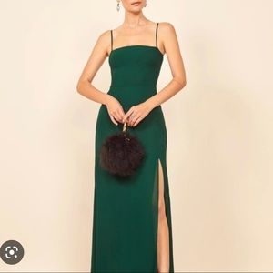 Reformation Ingrid Dress - emerald green size 4